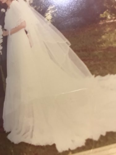 Genuine Retro 1970s Wedding dress & veil